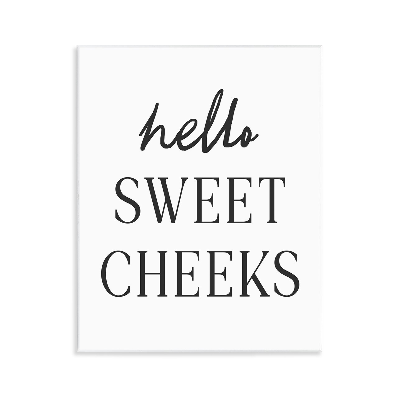 Stupell Industries Sweet Cheeks Bathroom Humor Wall Plaque, design by Lettered and Lined